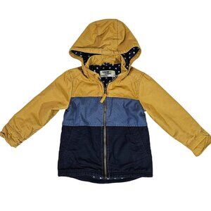 Genuine Kids OshKosh Boys 3T Colorblock Jacket W/ Removable Hood Cotton